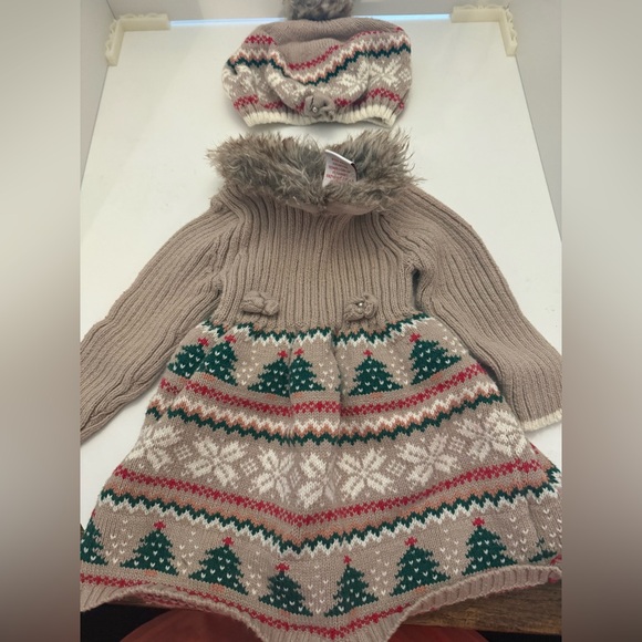 Christmas dress with beret hat size 6m-9m - Picture 1 of 2